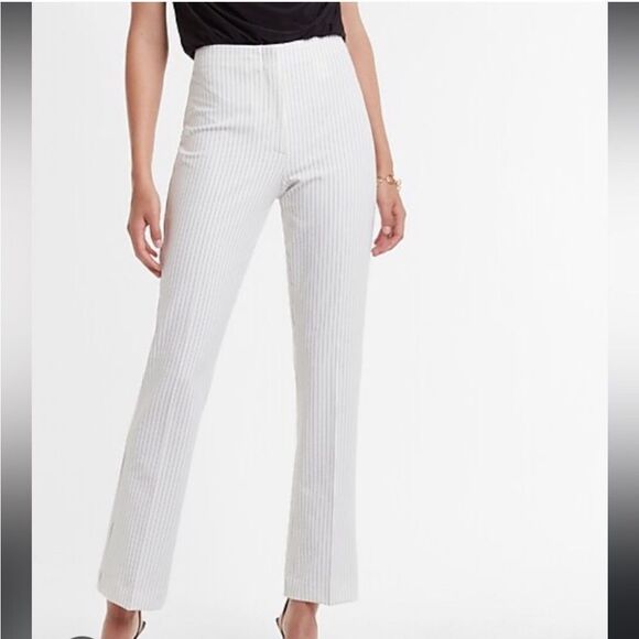 Express Pin Stripe Dress Pants Sz 3/4 - Picture 2 of 8